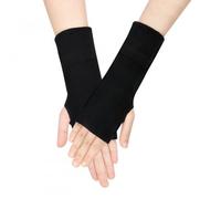 volumoon Gants Sans Doigts, 1 Paires Gants Tricotés Sans Doigts, Gants Chauds Sans Doigts, Demi-Doigts Gants, Extensibles, Gants Chauds d'Hiver pour Hommes, Femmes (Noir)