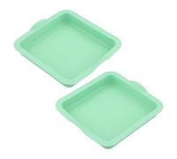volumoon Lot de 2 moules à gâteau en silicone, carrés, en silicone, antiadhésifs, réutilisables, pour gâteaux au fromage, gâteaux arc-en-ciel