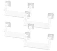 volumoon Lot de 4 Étagère Murale Flottante, Etagere Murale sans Percage, Decoration Suspendues, Acrylique, étagère Flottante pour Salon, Cuisine, Coucher, Affichage D'images(Blanc)