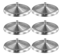 volumoon Lot de 6 Couvercles De Tasse, couvercle en acier inoxydable Couvre-gobelets, Anti Poussière Cup Lid 9.5 cm Diamètre Pour Verre à Vin, tasses, tasses à thé, pour la maison, le café, les bars