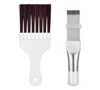 Volumoon Peigne d'Aileron de Condensateur de Climatiseur, 2 PCS Brosse de Nettoyage de Climatisation, Peigne en Acier Inoxydable, pour le Nettoyage de Évaporateur et Radiateur