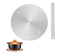 volumoon Plaque pour Induction Adaptateur 20cm, Diffuseur de Chaleur pour Gaz, Plaque de Diffusion de Chaleur pour Induction, Plaque Convertisseur de Plaque de Cuisson à Induction avec Poignée