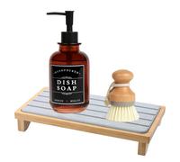 Volumoon Plateau en Pierre Absorbant l'eau pour Évier, Pierre Absorbante en Terre de Diatomée à Séchage Rapide, Tapis de Séchage Instantané pour Comptoir de Cuisine Salle de Bain, 23.3 x 12 cm