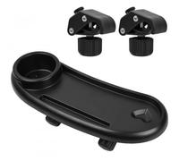 Volumoon Plateau pour Poussette, Porte-gobelet Amovible 3 en 1, Qualité Solide avec 2 Clips Réglables, Support Amovible Multifonction, Plateau Universel pour la Plupart des Poussettes