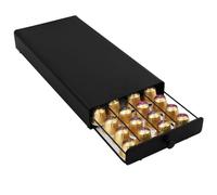 Volumoon Porte-capsules de café compatible avec 40 Nespresso, boîte à tiroirs pour ranger Nespresso, tiroir à capsules en métal, distributeur de capsules de café, 37,5 x 17,5 x 4,5 cm