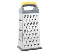 volumoon Râpe Manuelle, Râpe 4 Côtés en Acier Inoxydable avec Base Antidérapante, Rectangulaire Râpe à Fromage Robuste, Râpe de Cuisine Multifonction pour Pommes de Terre, Carottes, Concombre