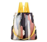 volumoon Sac à Dos Femme Anti-vol, Imperméable Sac de Voyage en Nylon, Sac Cabas 2 en 1 Sacs à Main Portés Épaule pour Fille, Sac à bandoulière à Main Anti-vol Sacs d'école Sacs d'épaule (Jaune)