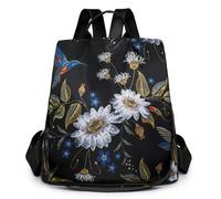 volumoon Sac à Dos Femme Anti-vol, Imperméable Sac de Voyage en Nylon, Sac Cabas 2 en 1 Sacs à Main Portés Épaule pour Fille, Sac à bandoulière à Main Anti-vol Sacs d'école Sacs d'épaule