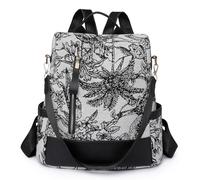 volumoon Sac à Dos Femme Anti-vol, Imperméable Sac de Voyage en Nylon, Sac Cabas 2 en 1 Sacs à Main Portés Épaule pour Fille, Sac à bandoulière à Main Anti-vol Sacs d'école Sacs d'épaule