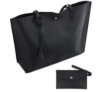 volumoon Sac à Main, Cabas Femme, Grand Format et Capacité, Fourre-Tout Cuir PU Souple Sac Ordinateur Femme, Sac à Bandoulière Tendance avec Petites Poches Cuir pour Travail Voyage Shopping