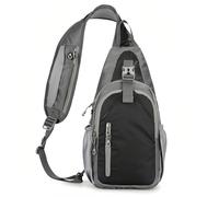 volumoon Sac Bandoulière Homme Femme, Sac de Poitrine Nylon, Petit Sling Bag avec Bandoulière Réglable, Sacoche Bandoulière avec Multipoches, Sac à Dos Léger pour Voyage Sports de Plein Air