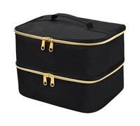 volumoon Sac de Rangement pour Vernis à Ongles, Double Couche Sac Manucure pour 30 Bouteilles et Sèche-Ongles,Trousse Portable avec Doublure Amovible pour Manucure Accessoires