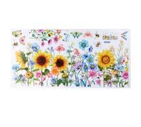 volumoon Sticker Fenêtre, Mural Fleur Botanique Colorée et Papillon Sticker, Anti-Collision Stickers pour Chambre à Coucher, Plante Papillon Floral Oiseau Décoration Murale pour Bureau, Maison