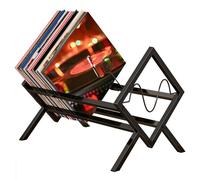 volumoon Support de Disques Vinyle,Etagère pour albums audio,Support de Rangement Métal pour Disques Vinyles,Range-disques vinyles moderne,Porte-album disques vinyles vintage,pour Albums,Magazines