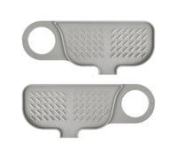 volumoon Tapis de Robinet, Tapis d'évier, Patchwork Plateau Anti-Gouttes pour Poignée de Robinet,Tapis de Drainage pour Cuisine, Protection Anti-éclaboussures en Silicone pour évier de Cuisine (Gris)
