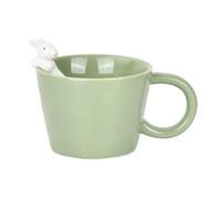 volumoon tasse 3d animaux, Tasse Lapin 3d, Tasse à café mignonne, mug kawaii cute, mug céramique vert 360 ml Tasse à Café comme Cadeaux pour Noël, Anniversaire, les filles, Femmes, Enseigna, Enfants