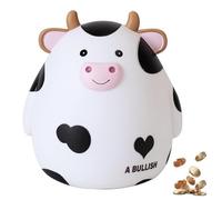 Volumoon Tirelire Vache en Vinyl, Jolie Dessin Animé Blanche, Tirelire Incassable et Mignonne, Cadeau d’Anniversaire pour Fille, Garçon et Adulte