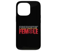 Volunteer Firefighter Emblem Logo Gift Fire Fighting Female Coque pour iPhone 13 Pro
