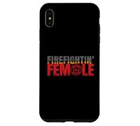 Volunteer Firefighter Emblem Logo Gift Fire Fighting Female Coque pour iPhone XS Max