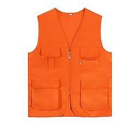 Volunteer Gilet Sans Manche Multifonctionnel Homme Femme, Gilet de Travail Respirant avec Multipoches, Veste Utilitaire pour Bénévoles, Polyvalent et Léger