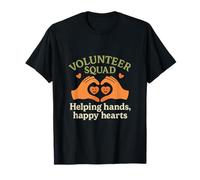 Volunteer Squad Helping Hands Happy Hearts T-Shirt