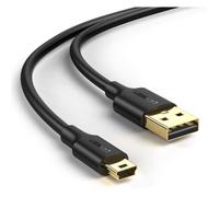 VoluPack® 0.5M Câble Mini USB Câble USB 2.0 Type A vers Mini B Charge et Sync Pour Manette PS3 GoPro Hero 4 Black Canon EOS 700D -