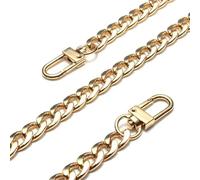 VOLURE Bande multicolore pour prolonger la chaîne, Chaîne de rechange en métal multicolore for sac à main, 20-120 cm(Gold,100)