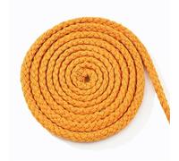 VOLURE Cordon torsadé en Coton | Cordon en coton multicolore 5/7mm 10M, for sac à dos, sangle de ceinture, décor de chaussures(Pumpkinyellow,5mm)