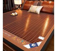 VOLURE Tapis de Couchage d'été en Bambou et rotin, Coussin rafraîchissant Multicolore, 80x190 à 180x200 Cm(Brown,90 * 190CM)