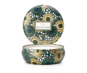 Voluspa Bougie 3-wick in a tin 60 heures French Cade & Lavender