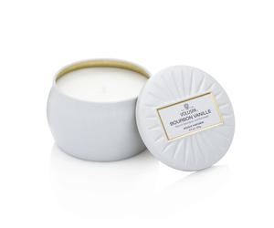 Voluspa Bougie décorative étain 25 heures Bourbon Vanille