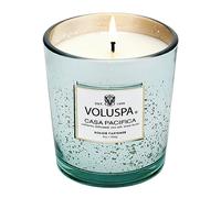 Voluspa Casa Pacifica Bougie classique mouchetée | 60 heures de combustion | Mèches naturelles pour une combustion propre | Végétalienne | Coulée aux États-Unis