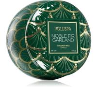 VOLUSPA Noble Fir Garland Bougie parfumée dans une boîte en fer 113 G