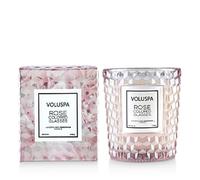 Voluspa Rose Colored Glasses Embossed Glass Candle 6.5 Oz.