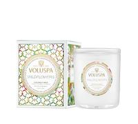 Voluspa Wildflowers - Bougie classique dans une boîte | 269,3 g | 60 heures de combustion | Mèches entièrement naturelles et cire de noix de coco pour une combustion propre | Végétalien