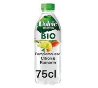 Volvic Eau aromatisée citron pamplemousse romarin bio 75 cl