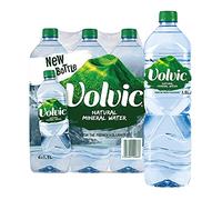 Volvic Eau naturelle, eau potable minérale, bouteille d'eau provenant de sources durables, boîte de 6 bouteilles Volvic de 1,5 l