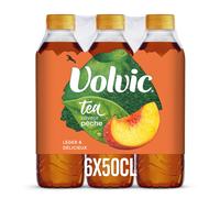 VOLVIC Eau Plate Aromatisée Thé Pêche - Pack de 6x50cl