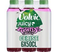 VOLVIC Juicy Eau aromatisée à la cerise 6 x 50 cl