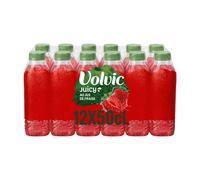 VOLVIC JUICY Eau aromatisée à la fraise - Pack de 12x50cl