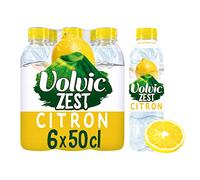 Volvic ZEST Boisson à l'Eau Citron Pack de 6 Bouteilles x 50 cl