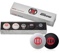 Volvik Lots de 4 Balles de Golf Vivid + Marker Black widdow