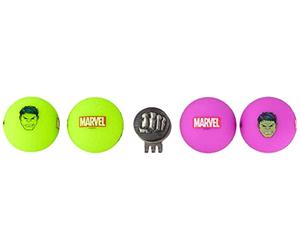 Volvik Marvel Golf Balls - Divers Coffrets Cadeaux de Super-héros - Spiderman/Hulk/Thor/Black Panther/Captain America/Iron Man | Coffret Cadeau 4 marqueurs de Balle et de Balle Volvikxmarvel