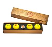 Volvik Vivid Golf Love Coffret Cadeau (4 balles, 1 marqueur de Balle, 2 Tees), Rouge/Blanc