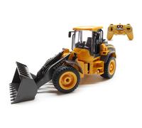 JAMARA Volvo L50 1:16 2,4 GHz - Direction d'inclinaison fidèle à l'original, Mode Veille Automatique, Son d'avertissement de recul, 2 Roues motrices, Clignotant, Son réaliste du Moteur 405058, Orange