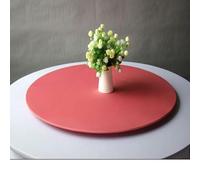 VOLWCO Lot De 2 Housses De Table Rondes en élasthanne Extensible pour Salle à Manger, Pique-Nique, Terrasse(Size:60cm,Color:Coral Red,)