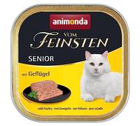 Vom Feinsten Senior d’animonda, nourriture humide pour chat âgé à partir de 7 ans, à la volaille, 32 x 100 g