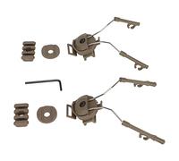 Vomeko 1 paire Ecouteurs Adaptateur de casque ARC Track Adapter Support de casque Gauche Droite Support pour Comtac, Compatible avec Msa Sordin, Howard Leight, 3M Peltor, etc.