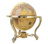 Vomeko Décor De Bureau Globe Antique, Globe Pour L'enseignement, Globe éducatif Avec Boussole Pour Bureau Et Enseignement(25cm)