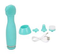 Vomeko Electric Facial Nettoying Brush, Fasial Exfoliant Massage Brush, W aterof Face Wash Brush, Silicone Facial Nettoying Machine Green